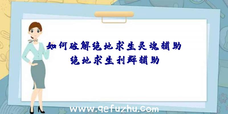 「如何破解绝地求生灵魂辅助」|绝地求生利群辅助